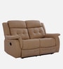 Norton Leatherette 2 Seater Manual Recliner in Brown Colour