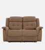 Norton Leatherette 2 Seater Manual Recliner in Brown Colour