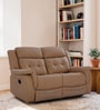 Norton Leatherette 2 Seater Manual Recliner in Brown Colour