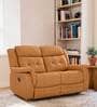 Norton Leatherette 2 Seater Manual Recliner in Tan Colour