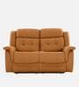 Norton Leatherette 2 Seater Manual Recliner in Tan Colour