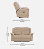Norton Leatherette 2 Seater Motorized Recliner in Beige Colour