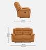 Norton Leatherette 2 Seater Motorized Recliner in Tan Colour