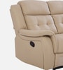 Norton Leatherette 3 Seater Manual Recliner in Beige Colour