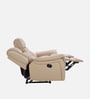 Norton Leatherette 3 Seater Manual Recliner in Beige Colour