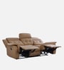 Norton Leatherette 3 Seater Manual Recliner in Brown Colour