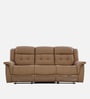 Norton Leatherette 3 Seater Manual Recliner in Brown Colour