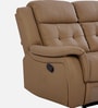 Norton Leatherette 3 Seater Manual Recliner in Brown Colour