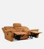 Norton Leatherette 3 Seater Manual Recliner in Tan Colour