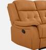 Norton Leatherette 3 Seater Manual Recliner in Tan Colour
