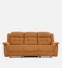 Norton Leatherette 3 Seater Manual Recliner in Tan Colour