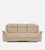 Norton Leatherette 3 Seater Motorized Recliner in Beige Colour