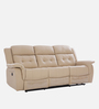 Norton Leatherette 3 Seater Motorized Recliner in Beige Colour