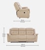 Norton Leatherette 3 Seater Motorized Recliner in Beige Colour