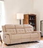 Norton Leatherette 3 Seater Motorized Recliner in Beige Colour