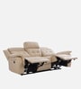 Norton Leatherette 3 Seater Motorized Recliner in Beige Colour