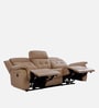 Norton Leatherette 3 Seater Motorized Recliner in Brown Colour