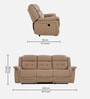 Norton Leatherette 3 Seater Motorized Recliner in Brown Colour