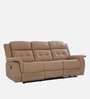 Norton Leatherette 3 Seater Motorized Recliner in Brown Colour