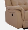 Norton Leatherette 3 Seater Motorized Recliner in Brown Colour