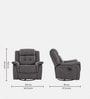 Norton RRR 1 Seater Manual Recliner in Grey Colour With Rocker & Swivel Norton RRR 1 Seater Manual Recliner in Grey Colour With Rocker & Swivel