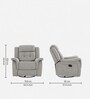 Norton RRR 1 Seater Manual Recliner in Light Grey Colour With Rocker & Swivel Norton RRR 1 Seater Manual Recliner in Light Grey Colour With Rocker & Swivel