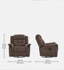 Norton RRR 1 Seater Manual Recliner in Nutella Brown Colour With Rocker & Swivel Norton RRR 1 Seater Manual Recliner in Nutella Brown Colour With Rocker & Swivel