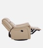 Norton RRR Leatherette 1 Seater Manual Recliner in Beige Colour With Rocker & Swivel