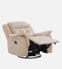 Norton RRR Leatherette 1 Seater Manual Recliner in Beige Colour With Rocker & Swivel