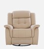 Norton RRR Leatherette 1 Seater Manual Recliner in Beige Colour With Rocker & Swivel
