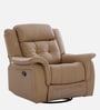 Norton RRR Leatherette 1 Seater Manual Recliner in Brown Colour With Rocker & Swivel