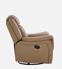 Norton RRR Leatherette 1 Seater Manual Recliner in Brown Colour With Rocker & Swivel