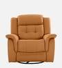 Norton RRR Leatherette 1 Seater Manual Recliner in Tan Colour With Rocker & Swivel