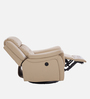 Norton RRR Leatherette 1 Seater Motorized Recliner in Beige Colour With Rocker & Swivel