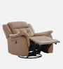 Norton RRR Leatherette 1 Seater Motorized Recliner in Brown Colour With Rocker & Swivel