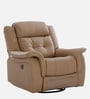 Norton RRR Leatherette 1 Seater Motorized Recliner in Brown Colour With Rocker & Swivel