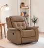Norton RRR Leatherette 1 Seater Motorized Recliner in Brown Colour With Rocker & Swivel