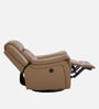 Norton RRR Leatherette 1 Seater Motorized Recliner in Brown Colour With Rocker & Swivel