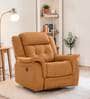 Norton RRR Leatherette 1 Seater Motorized Recliner in Tan Colour With Rocker & Swivel