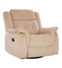 Norton RRR Velvet 1 Seater Manual Recliner in Beige Colour With Rocker & Swivel