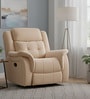 Norton RRR Velvet 1 Seater Manual Recliner in Beige Colour With Rocker & Swivel