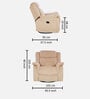 Norton RRR Velvet 1 Seater Manual Recliner in Beige Colour With Rocker & Swivel
