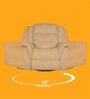 Norton RRR Velvet 1 Seater Manual Recliner in Beige Colour With Rocker & Swivel