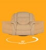 Norton RRR Velvet 1 Seater Manual Recliner in Beige Colour With Rocker & Swivel