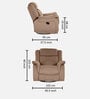 Norton RRR Velvet 1 Seater Manual Recliner in Brown Colour With Rocker & Swivel