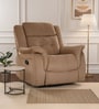Norton RRR Velvet 1 Seater Manual Recliner in Brown Colour With Rocker & Swivel
