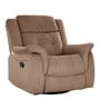 Norton RRR Velvet 1 Seater Manual Recliner in Brown Colour With Rocker & Swivel