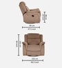 Norton RRR Velvet 1 Seater Manual Recliner in Brown Colour With Rocker & Swivel