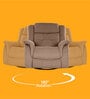Norton RRR Velvet 1 Seater Manual Recliner in Brown Colour With Rocker & Swivel