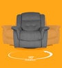 Norton RRR Velvet 1 Seater Manual Recliner in Grey Colour With Rocker & Swivel